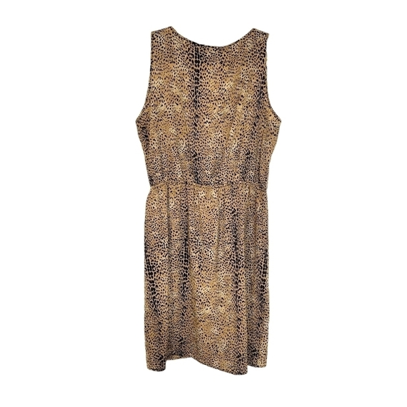 Aqua Cheetah Print Faux Wrap Dress - Picture 4 of 5